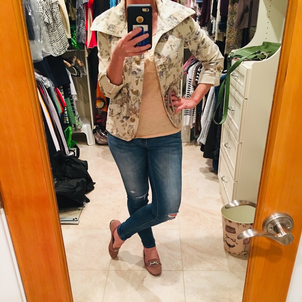 Anthropologie Floral Jacket